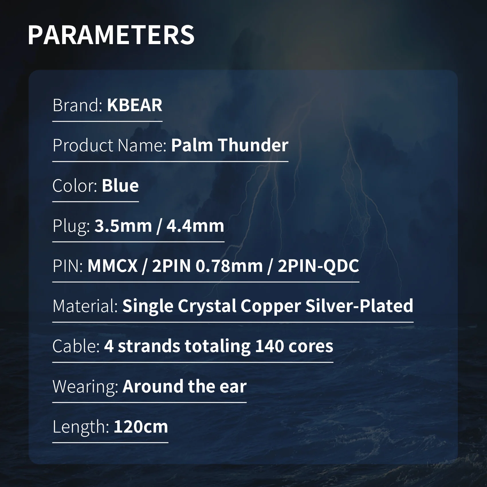 Cáp KBEAR Palm Thunder